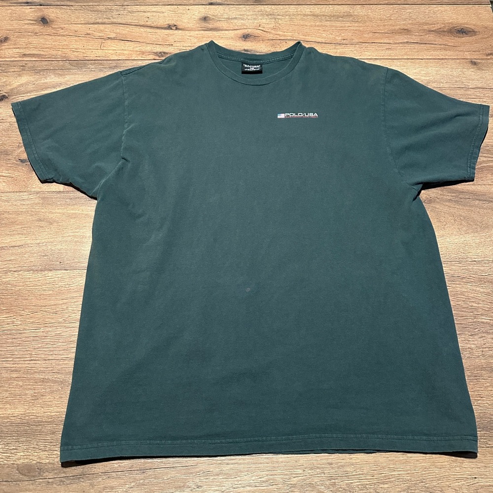 Vintage Polo Jeans Co Ralph Lauren Green T-Shirt Mens XL